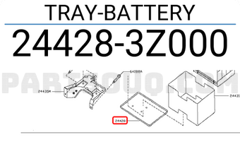 Nissan 244283Z000 TRAY-BATTERY