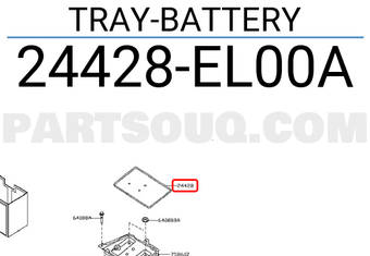 Nissan 24428EL00A TRAY-BATTERY