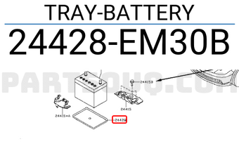 Nissan 24428EM30B TRAY-BATTERY