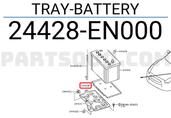 Nissan 24428EN000 TRAY-BATTERY
