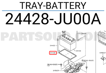 Nissan 24428JU00A TRAY-BATTERY