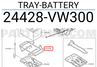 Nissan 24428VW300 TRAY-BATTERY