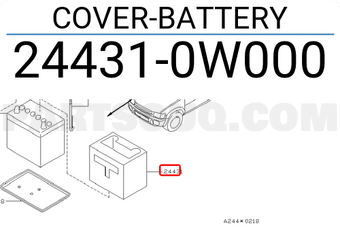 Nissan 244310W000 COVER-BATTERY