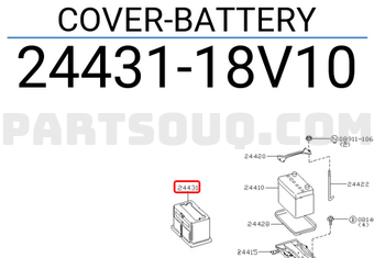 Nissan 2443118V10 COVER-BATTERY