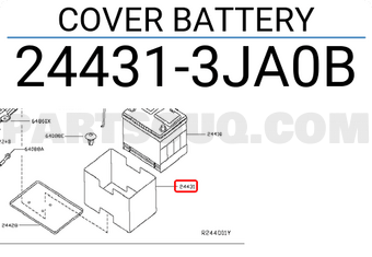 Nissan 244313JA0B COVER BATTERY