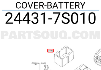 Nissan 244317S010 COVER-BATTERY