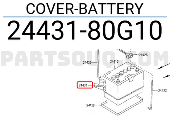 Nissan 2443180G10 COVER-BATTERY