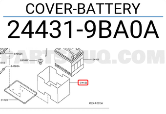 Nissan 244319BA0A COVER-BATTERY