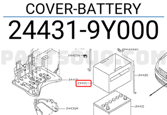 Nissan 244319Y000 COVER-BATTERY