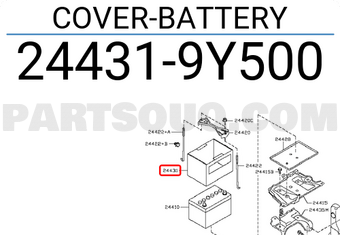 Nissan 244319Y500 COVER-BATTERY