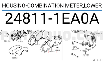 Nissan 248111EA0A HOUSING-COMBINATION METER,LOWER