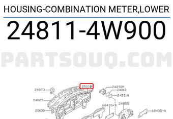 Nissan 248114W900 HOUSING-COMBINATION METER,LOWER