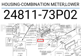 Nissan 2481173P02 HOUSING-COMBINATION METER,LOWER