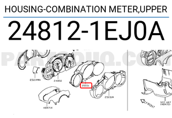 Nissan 248121EJ0A HOUSING-COMBINATION METER,UPPER