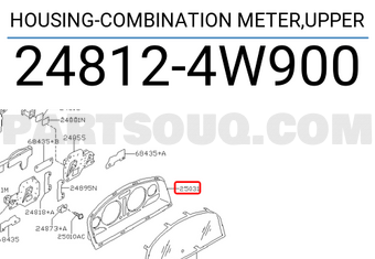 Nissan 248124W900 HOUSING-COMBINATION METER,UPPER