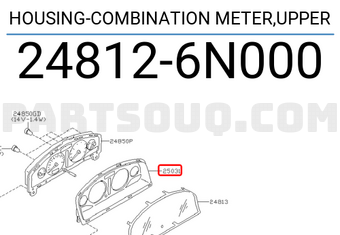 Nissan 248126N000 HOUSING-COMBINATION METER,UPPER