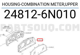 Nissan 248126N010 HOUSING-COMBINATION METER,UPPER