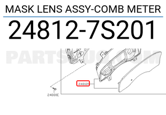 Nissan 248127S201 MASK LENS ASSY-COMB METER