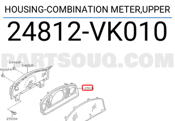 Nissan 24812VK010 HOUSING-COMBINATION METER,UPPER