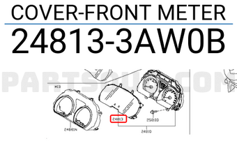 Nissan 248133AW0B COVER-FRONT METER