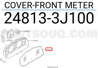 Nissan 248133J100 COVER-FRONT METER