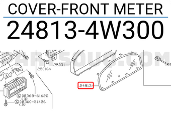Nissan 248134W300 COVER-FRONT METER