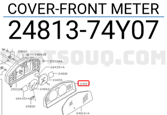 Nissan 2481374Y07 COVER-FRONT METER