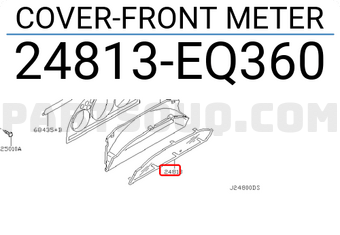 Nissan 24813EQ360 COVER-FRONT METER