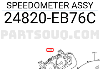 Nissan 24820EB76C SPEEDOMETER ASSY