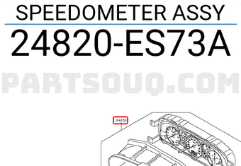 Nissan 24820ES73A SPEEDOMETER ASSY