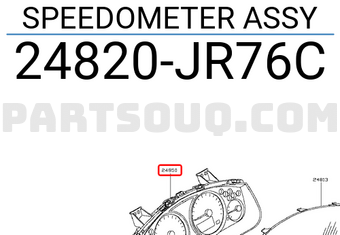 Nissan 24820JR76C SPEEDOMETER ASSY