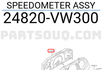 Nissan 24820VW300 SPEEDOMETER ASSY