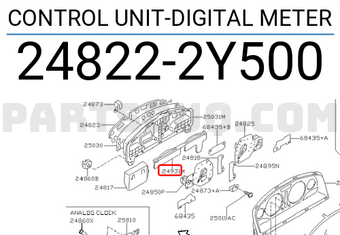 Nissan 248222Y500 CONTROL UNIT-DIGITAL METER