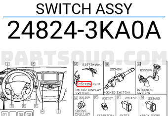 Nissan 248243KA0A SWITCH ASSY