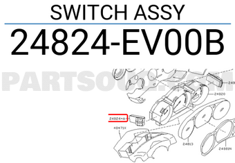 Nissan 24824EV00B SWITCH ASSY