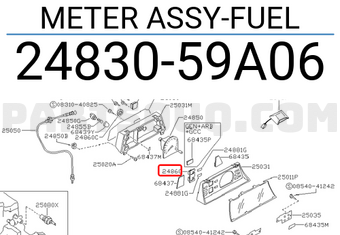 Nissan 2483059A06 METER ASSY-FUEL