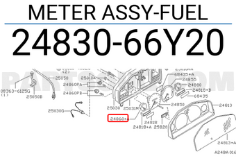 Nissan 2483066Y20 METER ASSY-FUEL