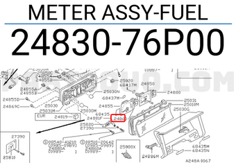 Nissan 2483076P00 METER ASSY-FUEL