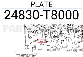 Nissan 24830T8000 PLATE