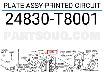 Nissan 24830T8001 PLATE ASSY-PRINTED CIRCUIT