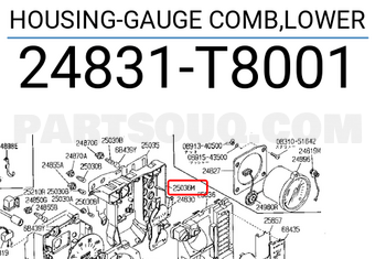 Nissan 24831T8001 HOUSING-GAUGE COMB,LOWER