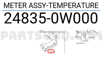 Nissan 248350W000 METER ASSY-TEMPERATURE