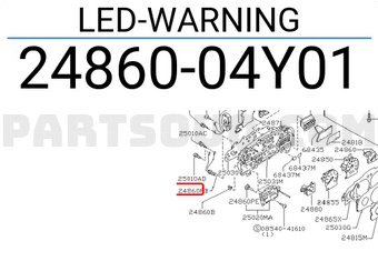 Nissan 2486004Y01 LED-WARNING