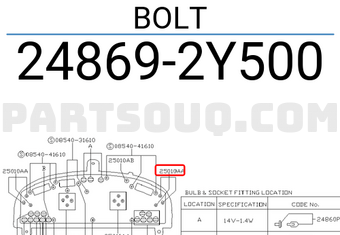 Nissan 248692Y500 BOLT