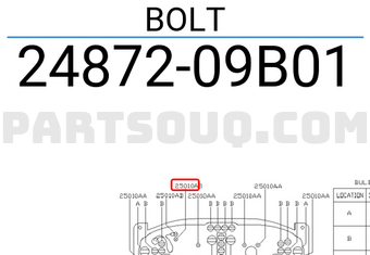 Nissan 2487209B01 BOLT