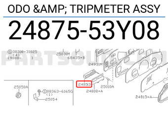 Nissan 2487553Y08 ODO & TRIPMETER ASSY