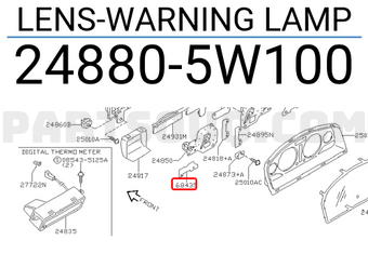 Nissan 248805W100 LENS-WARNING LAMP