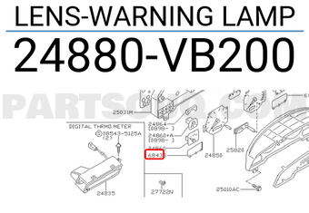 Nissan 24880VB200 LENS-WARNING LAMP