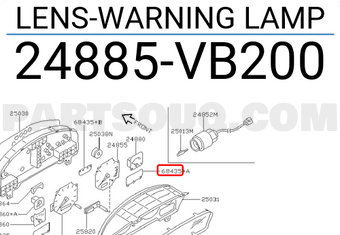 Nissan 24885VB200 LENS-WARNING LAMP