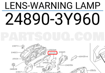 Nissan 248903Y960 LENS-WARNING LAMP
